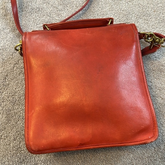Coach Red Station Bag Leather GVC Authentic - Picture 5 of 9